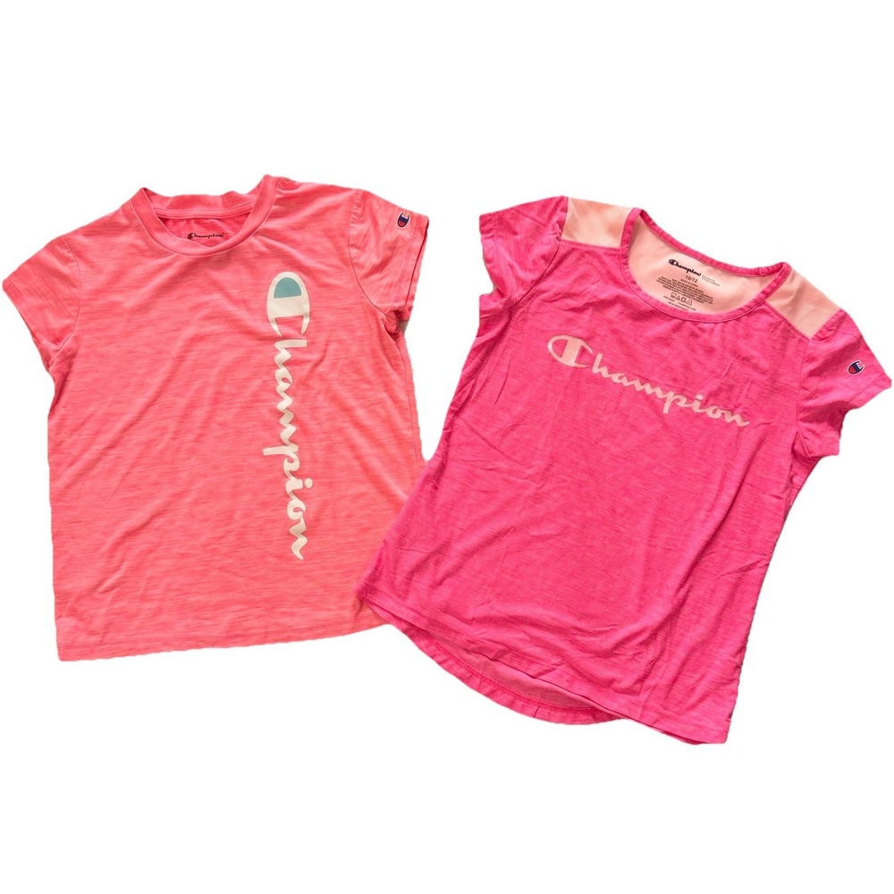 Lot Of 2 Girls Athletic Champion Shirts Size 10/12